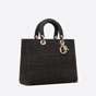 Dior Large Lady D Lite Bag Black Cannage Embroidery M0566OREY M989 - thumb-2