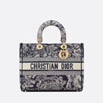 Dior Large Lady D-Lite Bag Toile de Jouy Reverse Embroidery M0566ORGO M928