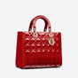 Large Lady Dior Bag Cherry Red Patent Cannage Calfskin M0566OWCB M323 - thumb-2