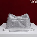 Small Dior Bow Bag Silver-Tone M0715PMST M00E