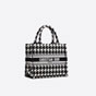 Small Dior Book Tote Macro Houndstooth Embroidery M1265ZTQT M911 - thumb-2