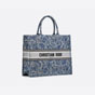 Large Dior Book Tote Brocart Embroidery With Denim Effect M1286ZRXR M49E - thumb-2