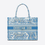 Medium Dior Book Tote Cornflower Blue Jouy Embroidery M1296ZTDT M917