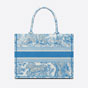 Medium Dior Book Tote Cornflower Blue Jouy Embroidery M1296ZTDT M917 - thumb-3