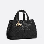 Medium Dior Toujours Bag Black Macrocannage Calfskin M2821OSHJ M900