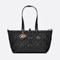 Medium Dior Toujours Bag Black Macrocannage Calfskin M2821OSHJ M900 - thumb-3