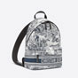Small DiorTravel Backpack Blue Toile de Jouy Technical Fabric M6108SNTJ M808 - thumb-2