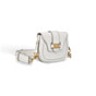 Dior D-fence saddlebag in white calfskin M6501CVQV M030 - thumb-2