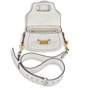 Dior D-fence saddlebag in white calfskin M6501CVQV M030 - thumb-3