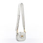 Dior D-fence saddlebag in white calfskin M6501CVQV M030 - thumb-4