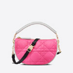 Small Dior Vibe Hobo Bag Pink Macrocannage M7200ODDO M956