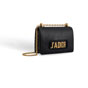 j adior flap bag with chain in black crinkled calfskin M9000CLLM M900 - thumb-2