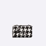 Small Dior Caro Bag Black White Macro Houndstooth Fabric M9241BTIO M911