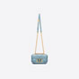 Small Dior Caro Bag Horizon Blue Macrocannage Calfskin M9241UNGK M09Z - thumb-3