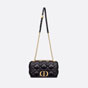 Medium Dior Caro Bag Black Quilted Macrocannage Calfskin M9242UNGK M900 - thumb-3