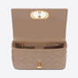 Medium Dior Caro Bag Warm Taupe Supple Cannage Calfskin M9242UWHC M45M - thumb-3