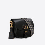 Large Dior Bobby Bag Black Box Calfskin with Strap M9320UMOB M911