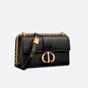 Dior 30 Montaigne East-West Bag with Chain Black Calfskin M9334UHEL M900 - thumb-2