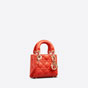Micro Lady Dior Bag Bright Orange Cannage Lambskin S0856ONGE M37O - thumb-2