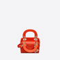 Micro Lady Dior Bag Bright Orange Cannage Lambskin S0856ONGE M37O - thumb-3