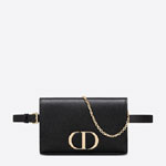 Dior 30 Montaigne 2 in 1 Pouch Black Grained Calfskin S2086OBAE M900