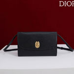 Dior Medaillon Envelope Pouch with Strap Black S2223QGME M45I