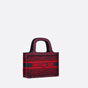 Mini Dior Book Tote Navy Blue and Red I Love Paris Embroidery S5475ZRGF M928 - thumb-2