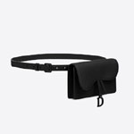 Dior Saddle Belt Pouch Black Ultramatte Calfskin S5619SLLO M989