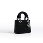 Mini lady dior bag in black lambskin CAL44501 N0 - thumb-2