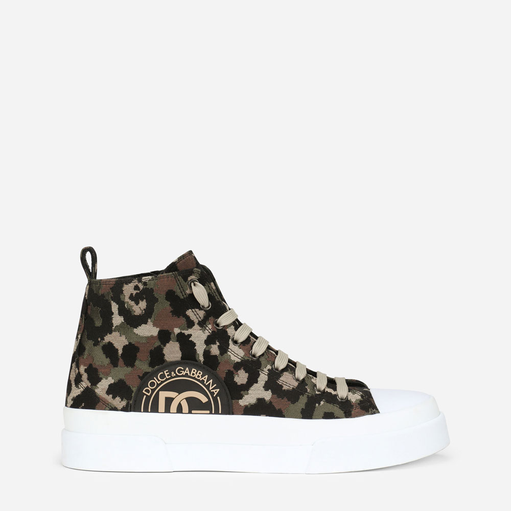 DG Canvas jacquard Portofino Light mid-top sneakers CS1889AQ7008B021