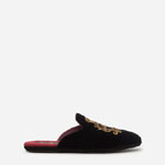DG Velvet slippers embroidery in Black A80128AU44289718