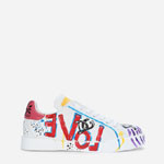 DG Calfskin Portofino sneakers with lettering CK1545AD4628Z416