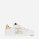Calfskin Portofino sneakers with DG logo in White CK1545AD78089662