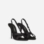 Dolce Gabbana Satin sandals in Black CR1162AQ0298B956 - thumb-2