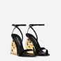 DG Patent leather sandals with 3.5 heel in Black CR1175A147180999 - thumb-2