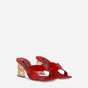DG Polished calfskin mules with 3.5 heel in Red CR1377A10378M307 - thumb-2