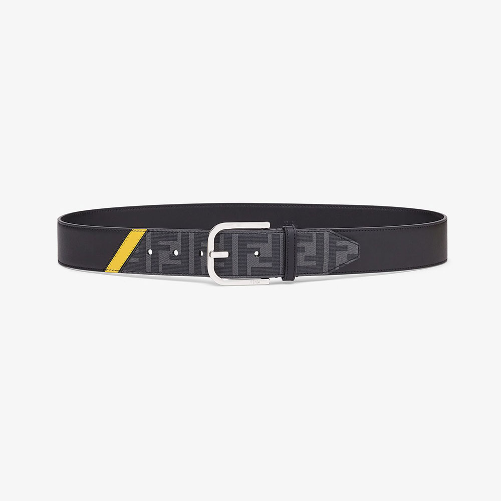 Fendi Black Leather Belt 7C0400 A9XS F0R2A