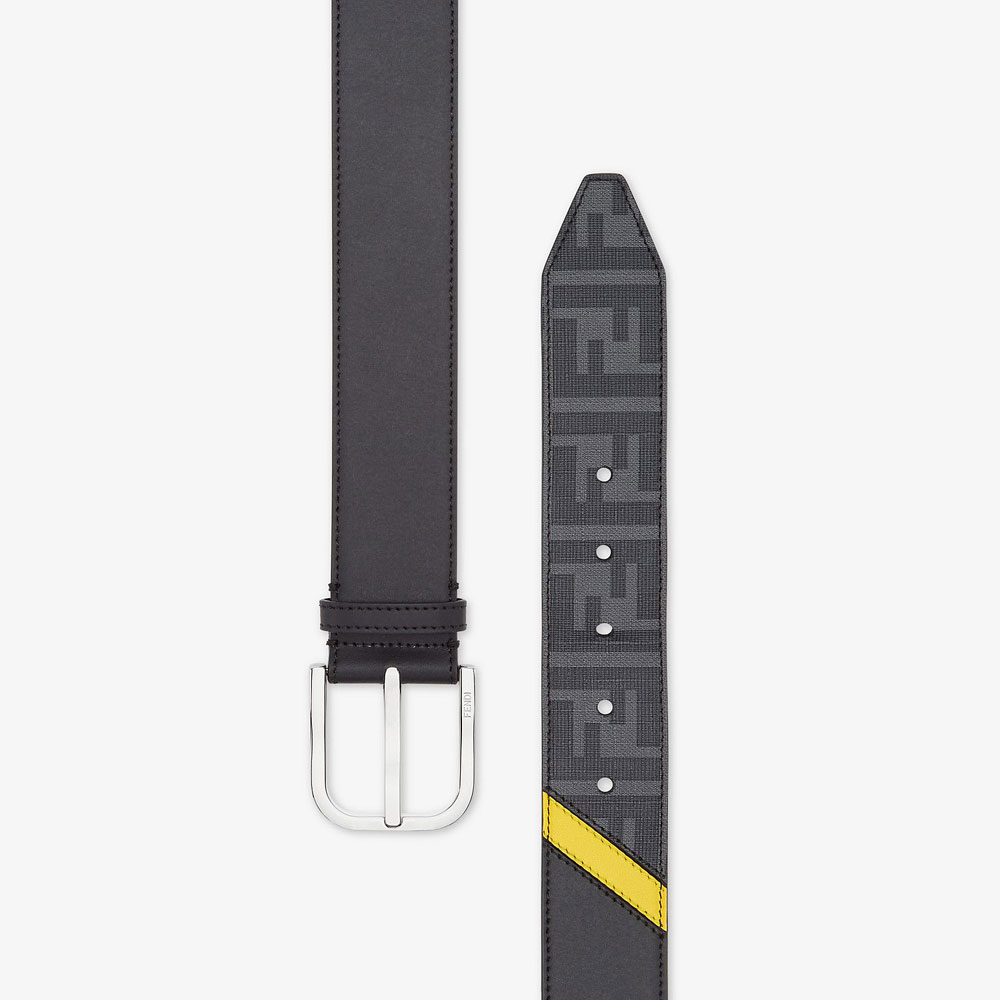 Fendi Black Leather Belt 7C0400 A9XS F0R2A - Photo-2