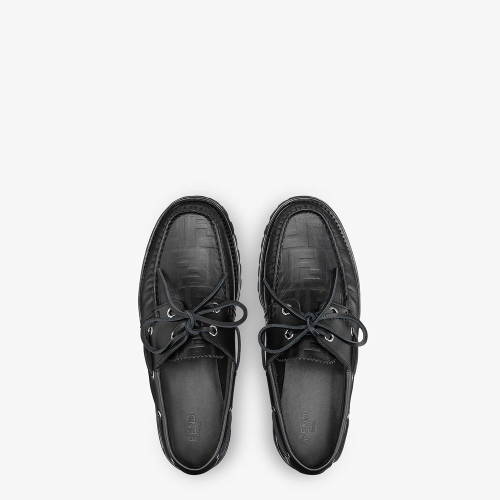 Fendi Loafers Black Leather Loafers 7D1407 A5JX F0QA1 - Photo-2