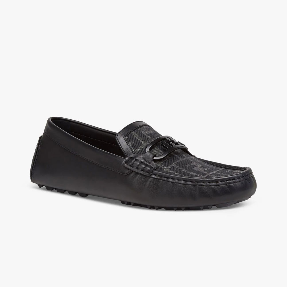Fendi Olock driving loafers Leather Black 7D1561AJZFF0TUY - Photo-2