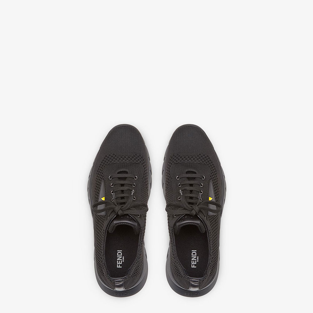 Fendi Sneakers Black Fabric Runners 7E1096 4SV F0MQ0 - Photo-2