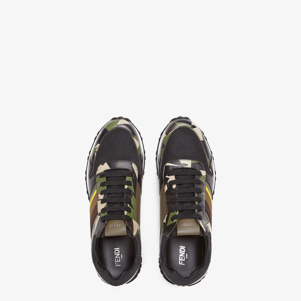 Fendi Sneakers Multicolour Leather Low Tops 7E1362 ABNG F1ATK - Photo-2