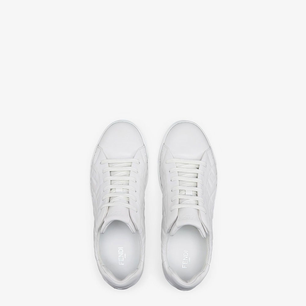 Fendi Sneakers White Nappa Leather Low Tops 7E1374 ABNS F16HF - Photo-2