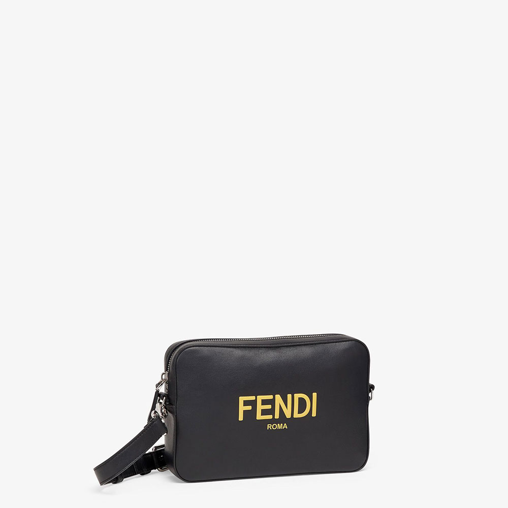 Fendi Camera Case Black Leather Bag 7M0286 ADM8 F0R2A - Photo-2