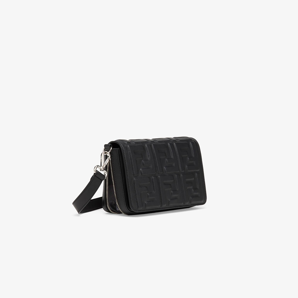 Fendi Flap Bag Black nappa leather bag 7M0299 A72V F0GXN - Photo-2