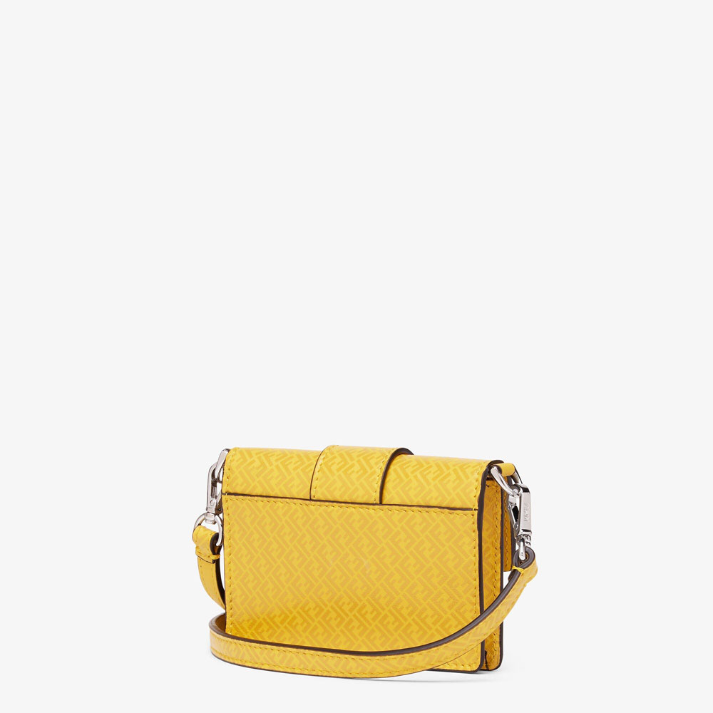 Fendi Micro Flat Baguette Yellow leather bag 7M0311AGLPF0M8A - Photo-2