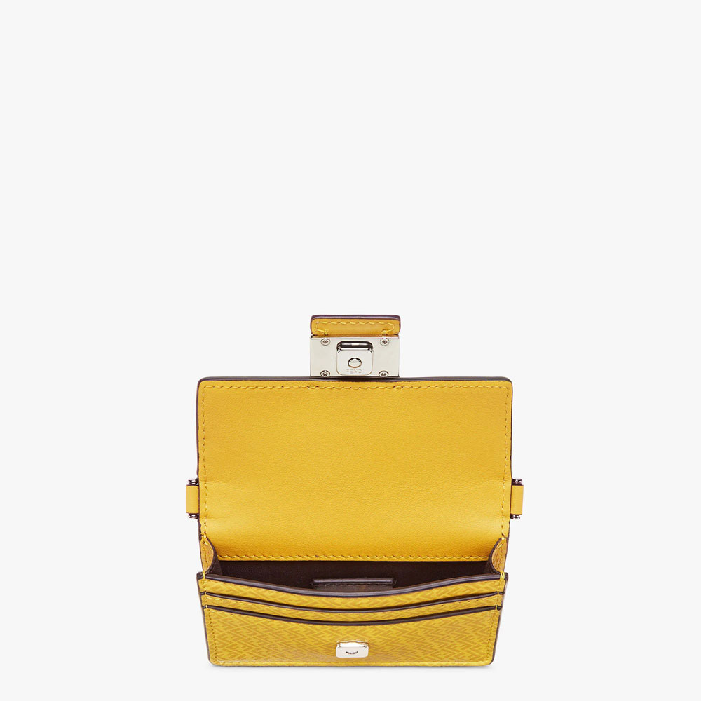 Fendi Micro Flat Baguette Yellow leather bag 7M0311AGLPF0M8A - Photo-3