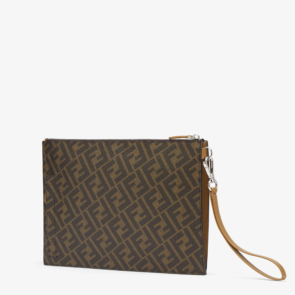 Fendi Diagonal Flat Pouch fabric bag 7N0110AJF8F1EGA - Photo-2