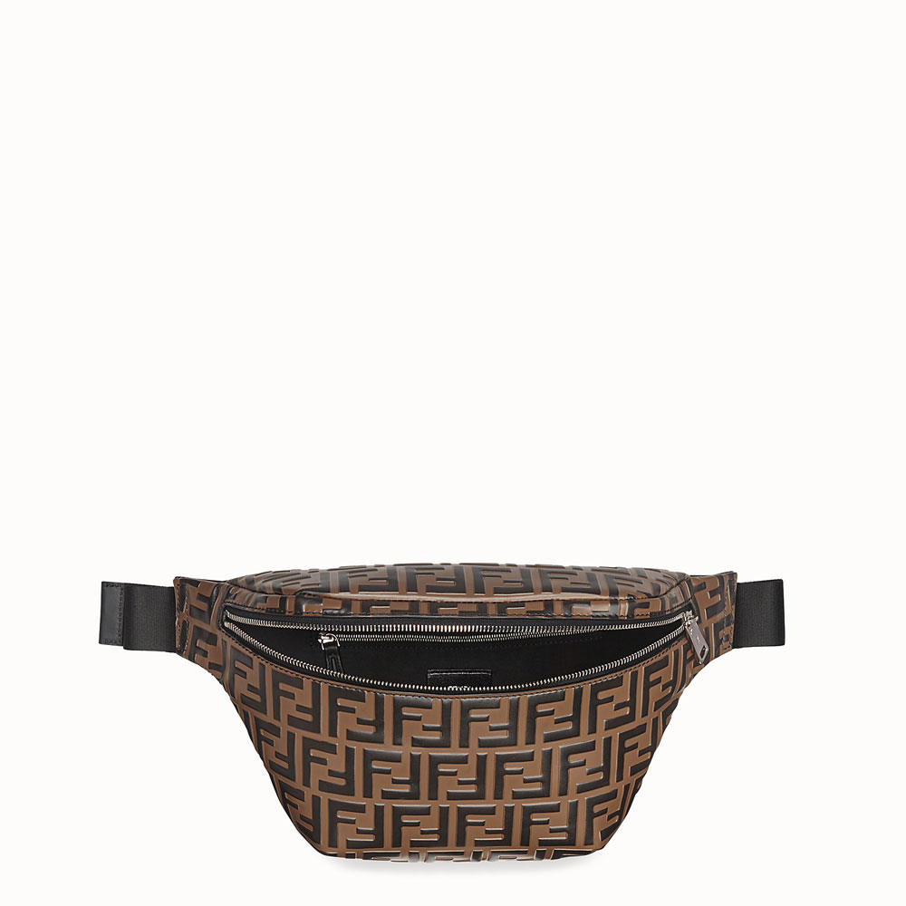 Fendi Brown leather belt bag 7VA434A4K5F0H3C - Photo-3