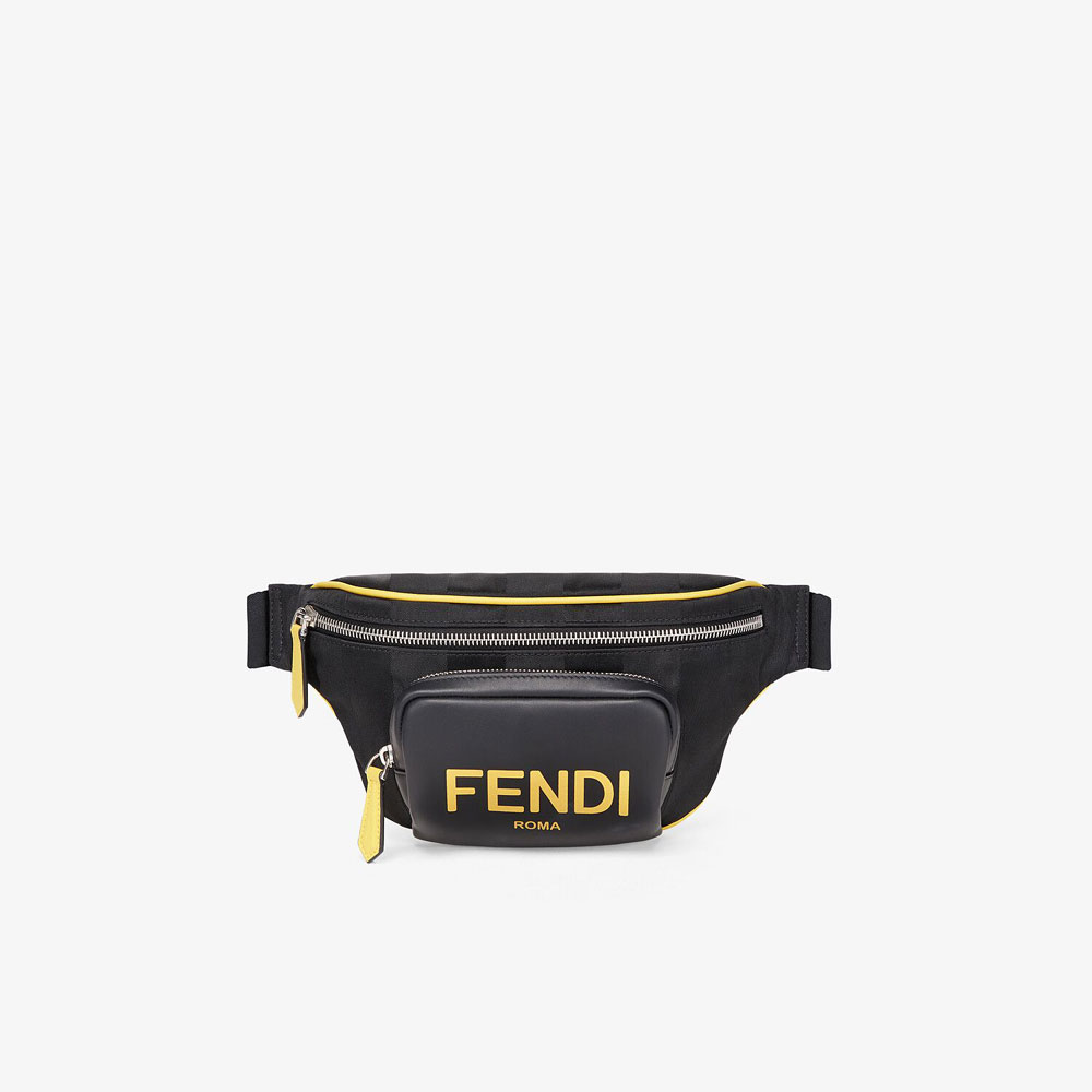 Fendi Black Nylon Belt Bag 7VA483 ADMA F0R2A